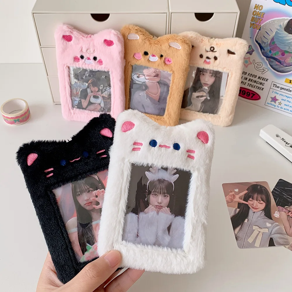 Cute Frog Animal Plush Card Holder 3 Inch Visible Clear Guka Sleeve Girls Bus Card Meal Card Pouch