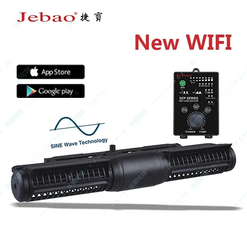 Jebao Jecod New SCP-70/90/120/150/180 Wavemaker New Cross Flow Pump Cross Pump Wavemaker with Controller Coral Reef Fish Tank