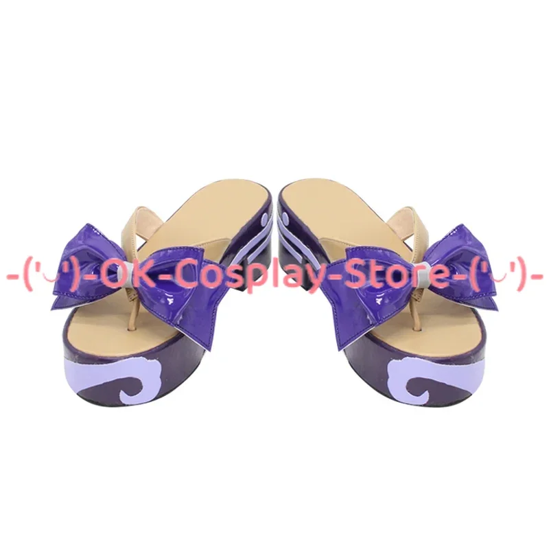 Sangonomiya Kokomi Cosplay Shoes with Cute Bowknots Game Genshin Impact Cosplay Prop Halloween Carnival Boots  Custom Made