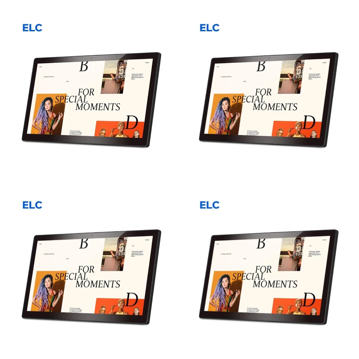 Spring Promotion：15.6 Inch Wall-mounted Ultra-slim Android 14 Tablet Digital Signage Touch Screen Tablet Optional NFC POE for Co