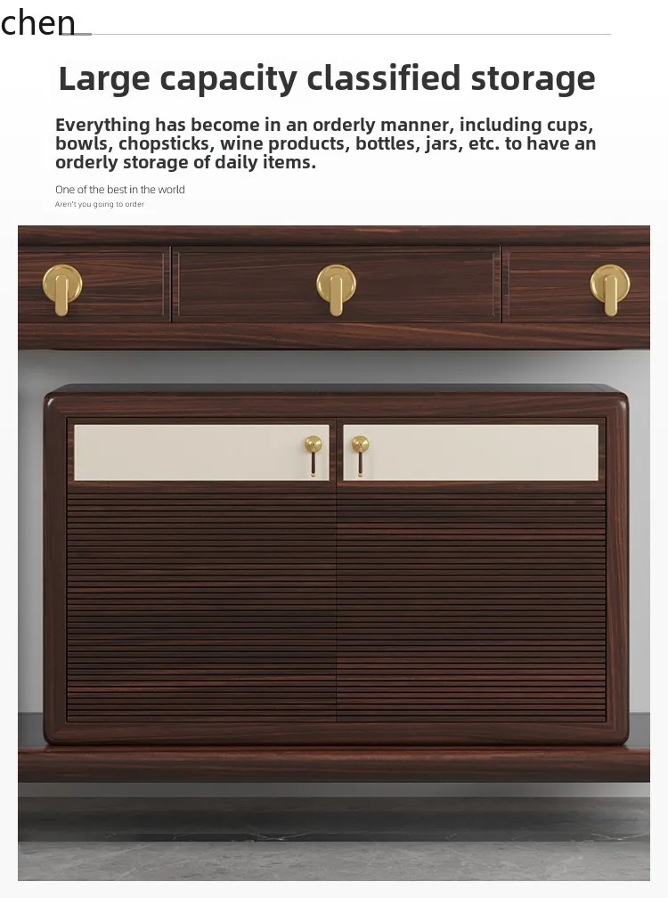 HXL new Chinese-style ebony entrance table, strip case, living room solid wood entrance cabinet against the wall, zen furniture