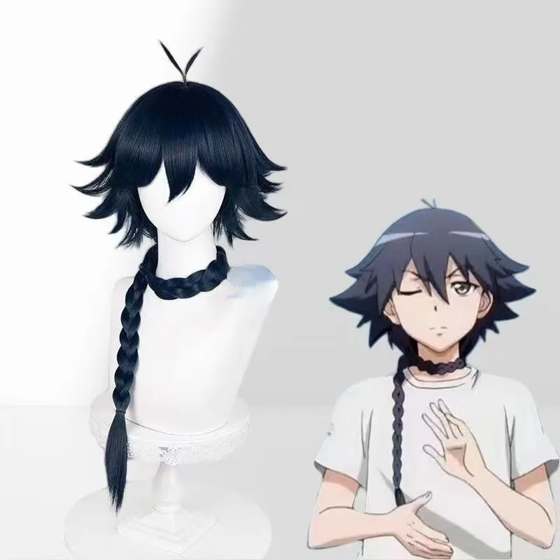 

Цельный черный короткий парик с одной косой для косплея Бай Ючу из аниме Fox Spirit Matchmaker