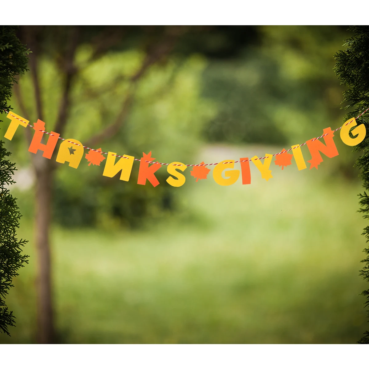 

Thank You Bunting Banner Non Woven Party Decorations Wedding Thanksgiving Garland Fall Latte Home Office Shop Bar