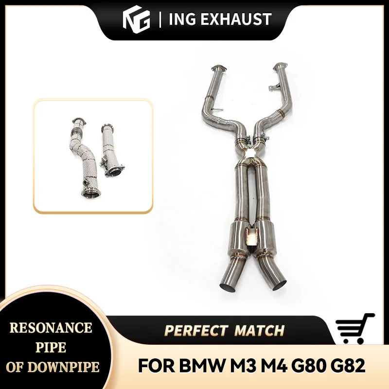 

ING for BMW M3 M4 G80 G82 G83 3.0T ss304 equal length mid section + downpipe customized accessories system