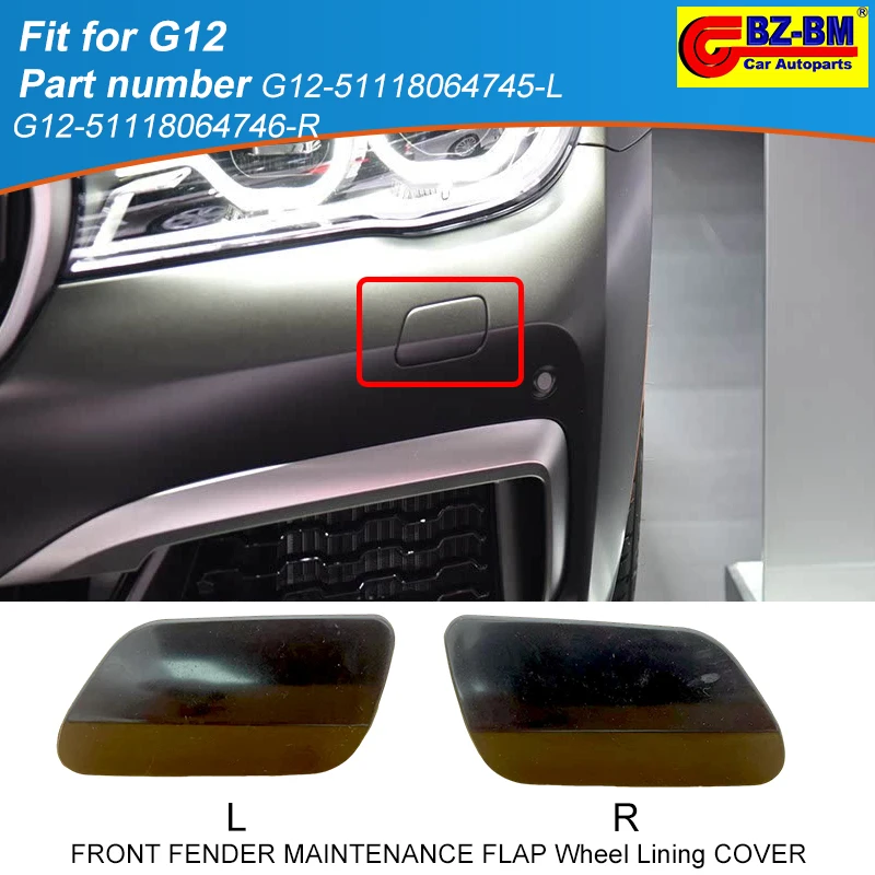 

Крышка сопла омывателя фар переднего бампера для Bmw 7 серии G11 G12 M Sport 51118064745 51118064746 51118061122 51117412466