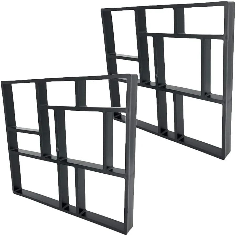 

2Pack Paving Pavement Mold Concrete Stepping Stone Path Mold Patio Maker Mould 17.7' x 15.7" x 1.57"