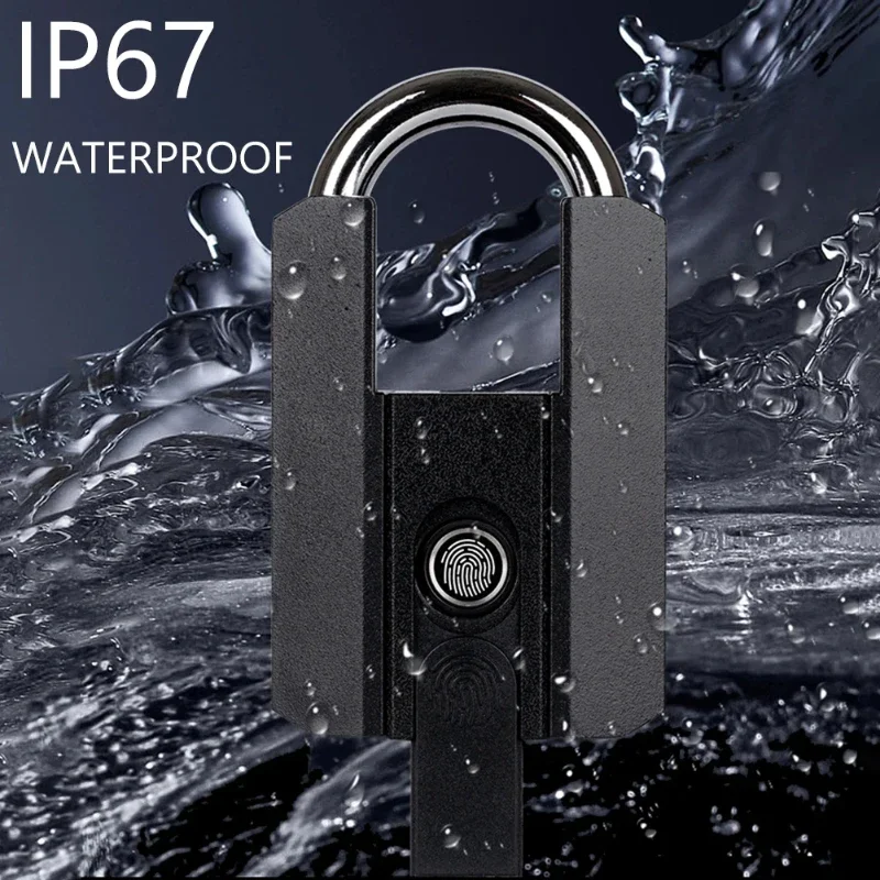 TTLOCK APP Fingerprint Padlock Keyless Smart Lock Waterproof Type-C Rechargeable Bluetooth Smart Electronic Door Lock