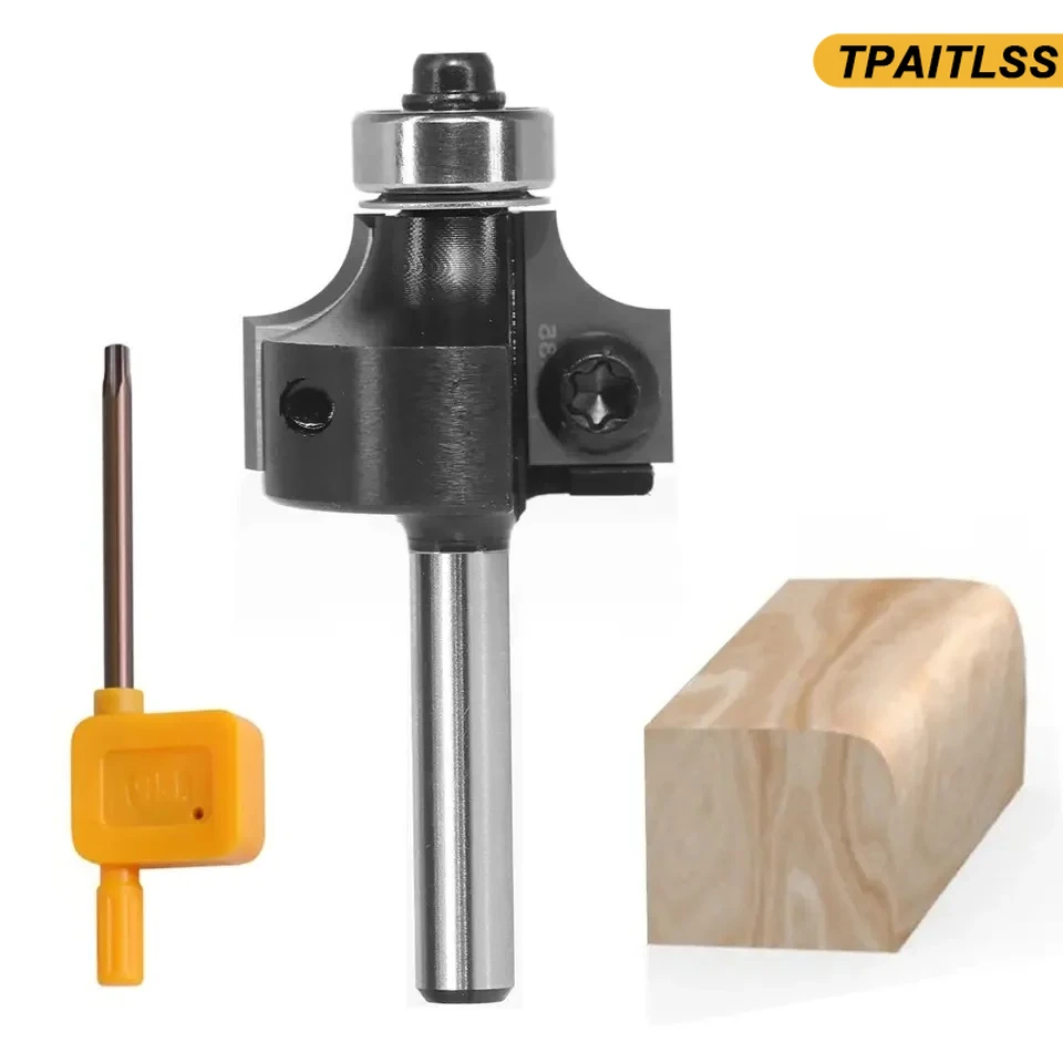 

Replacement Insert Style Carbide Corner Round End Mills 1/4 Radius 1/4 Shank Ruter Bit Woodworking Milling Cuttters
