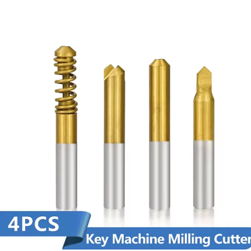 4pcs/Set Vertical Key Machine Mill Cutter for Special Keys Locksmith Tools Dimple Key Cutting Tools Key Machine Spare Parts