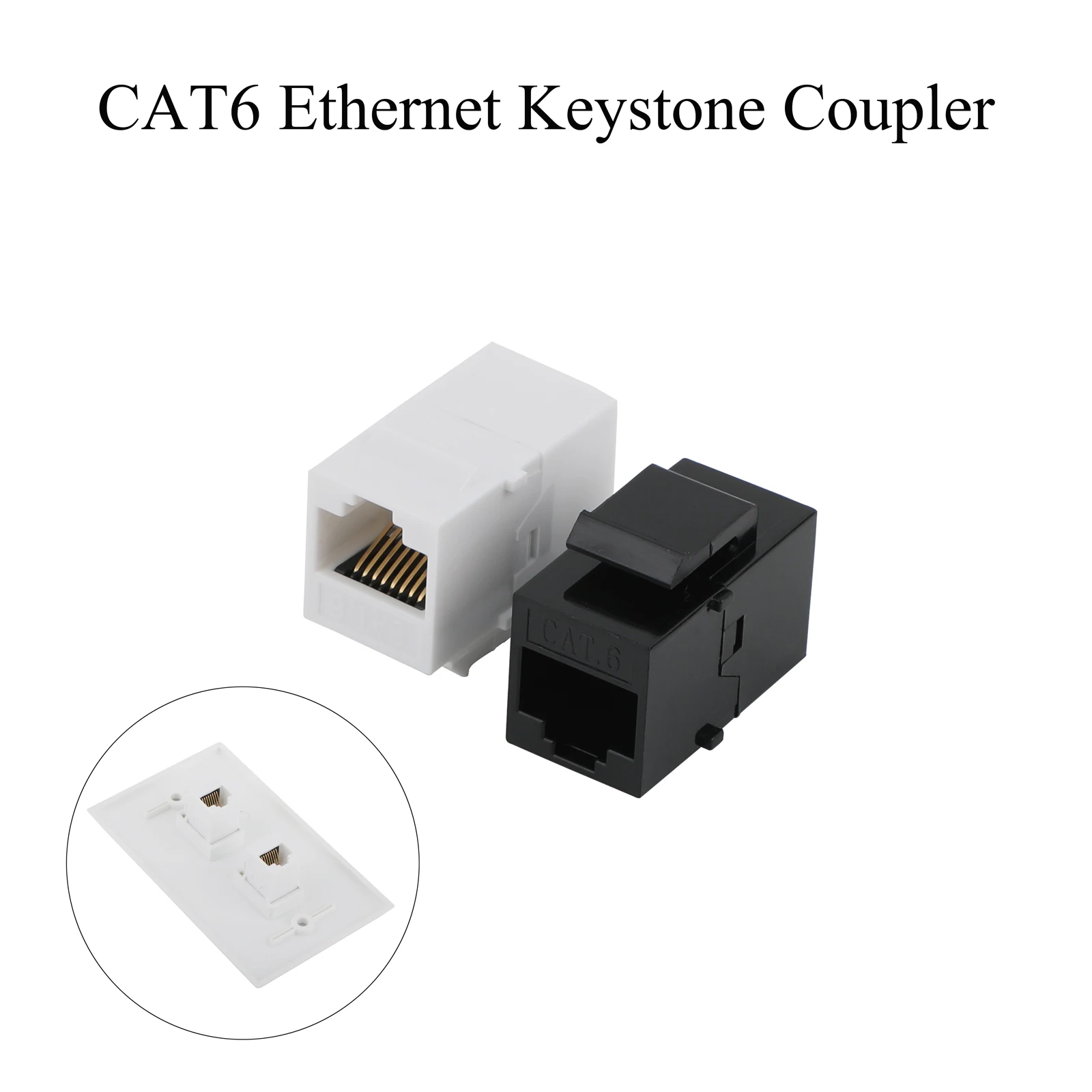 

10PCS/25PCS RJ45 CAT6 Keystone Coupler Female to Female UTP Keystone Insert Coupler For Cat6/Cat5e/Cat5 Network Cable