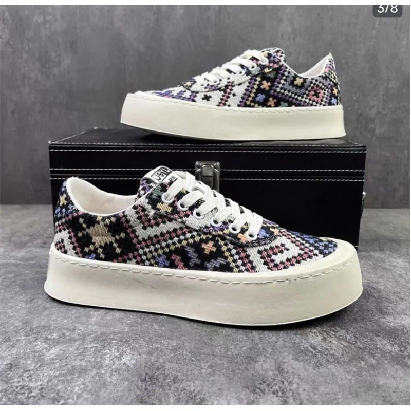 

Autumn 2025 Men's White Chunky Sneakers - Breathable Minimalist Design, Student-Friendly & Instagram Popular