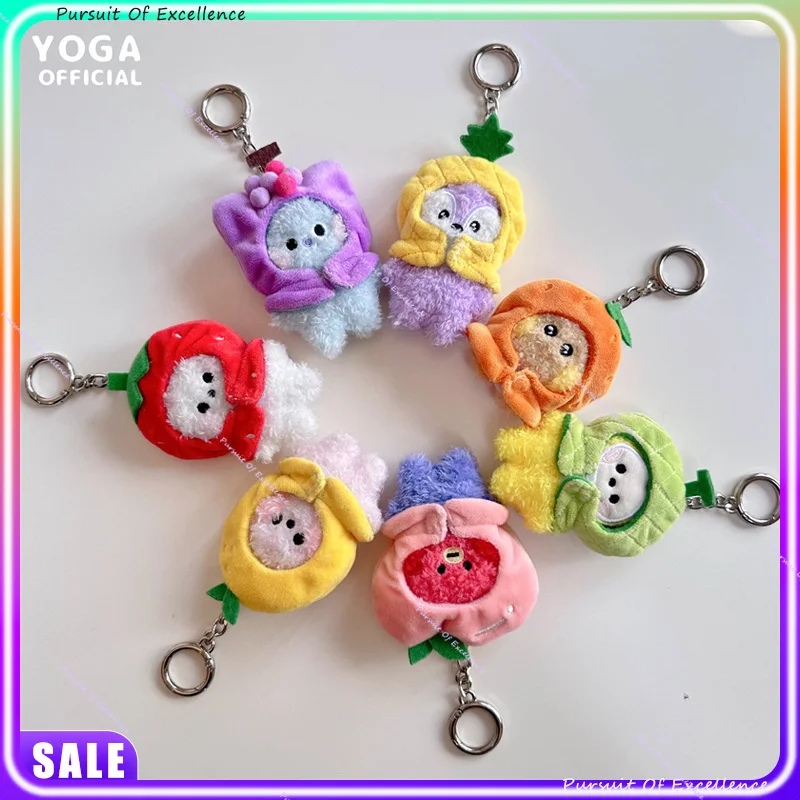 

В наличии 10 см BTS BT21 CHIMMY MININI кукла с фруктами - высококачественный плюшевый брелок | Праздничные подарки