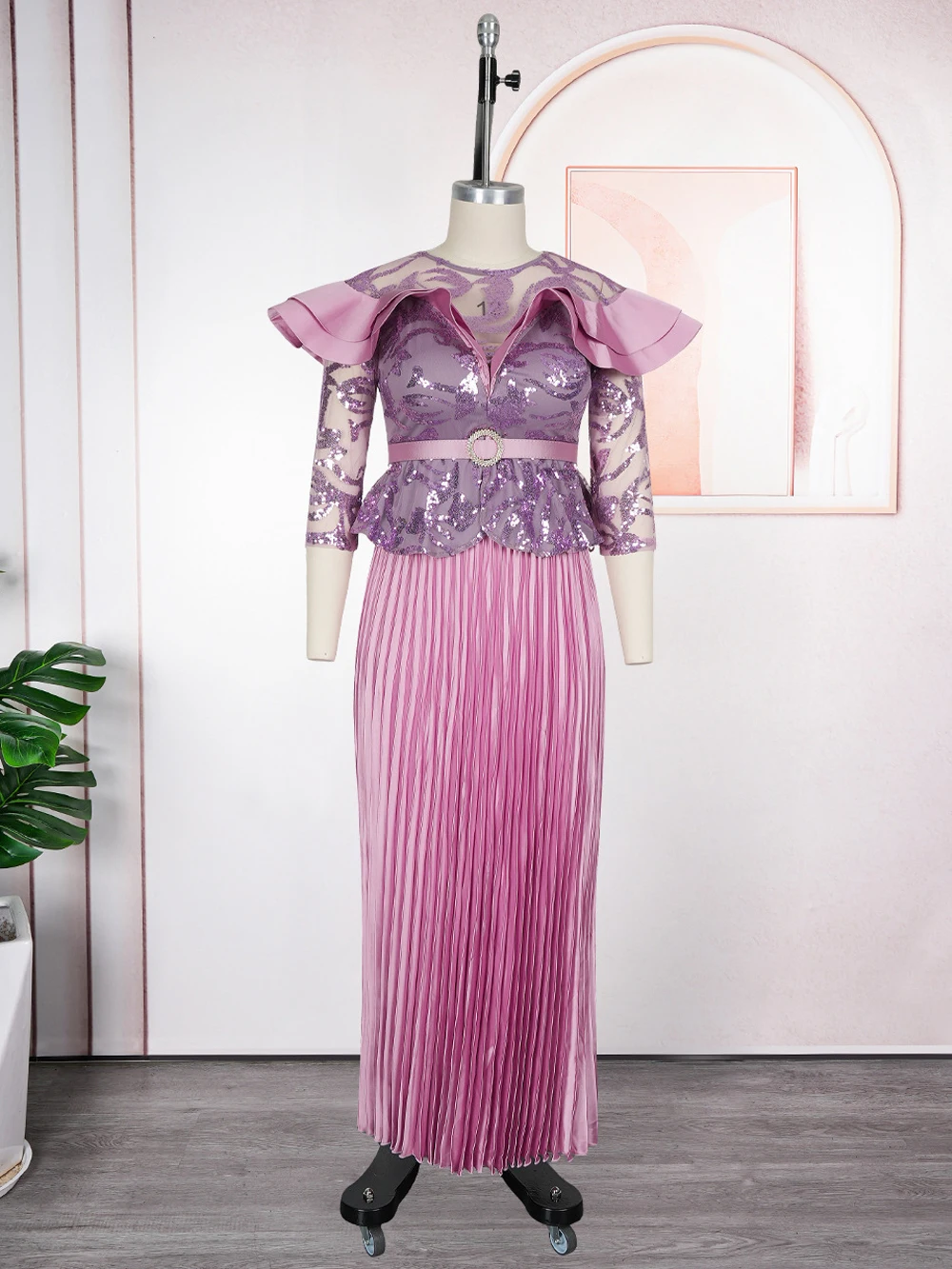 Robes élégantes à manches longues pour femmes, robe de soirée de mariage, vêtements d'anniversaire, d'automne et d'hiver, de luxe, à paillettes, Maxi, 2025