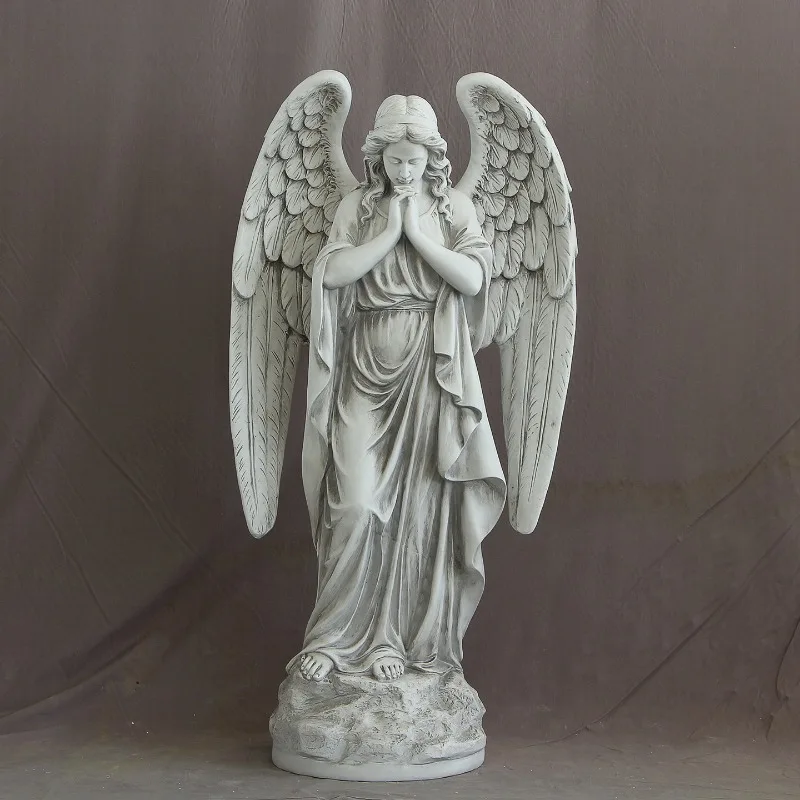 Prayer Angel Ornament Castle Soft Ornament Gypsum Portrait Fiberglass Art Sculpture
