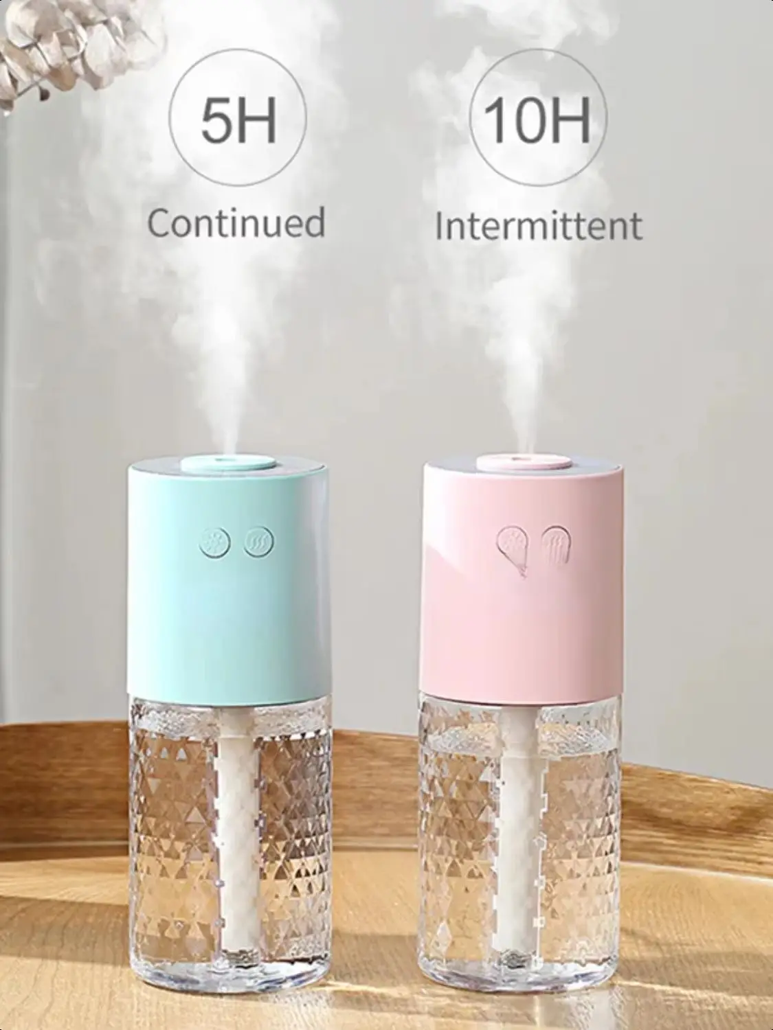 무선 미니 USB 공기 가습기 휴대용 충전식 디퓨저 초음파 가습기 분무기 분무기 정수기 컬러 라이트