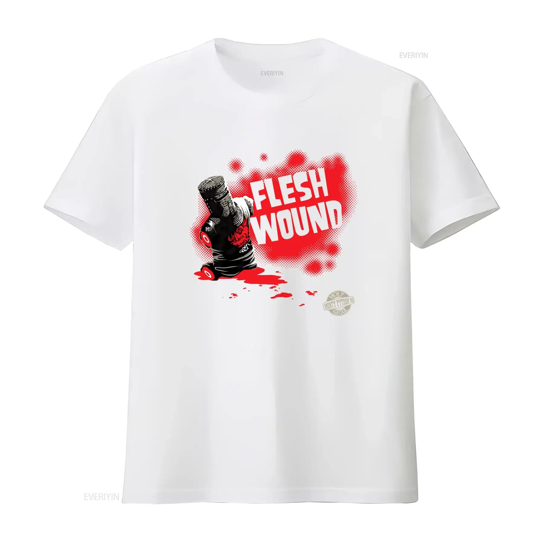 تي شيرت MONTY PYTHON FLESH WOUND 2 sd M L XL XXL 3X 4X 5X 6X "عض أرجلك" رسم عتيق مغسول أنيق وممتد