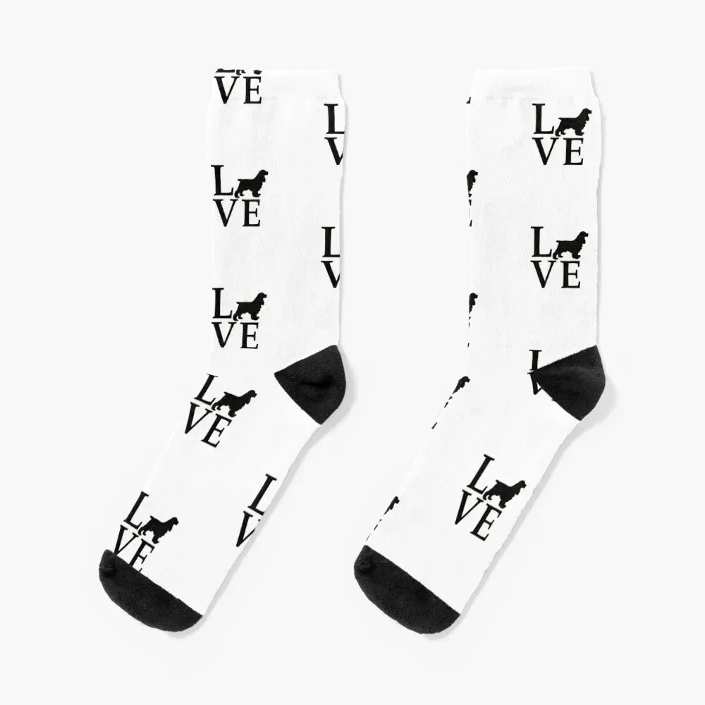 

Love cocker spaniel Socks moving stockings hip hop professional running warm winter Men's Socks Women's