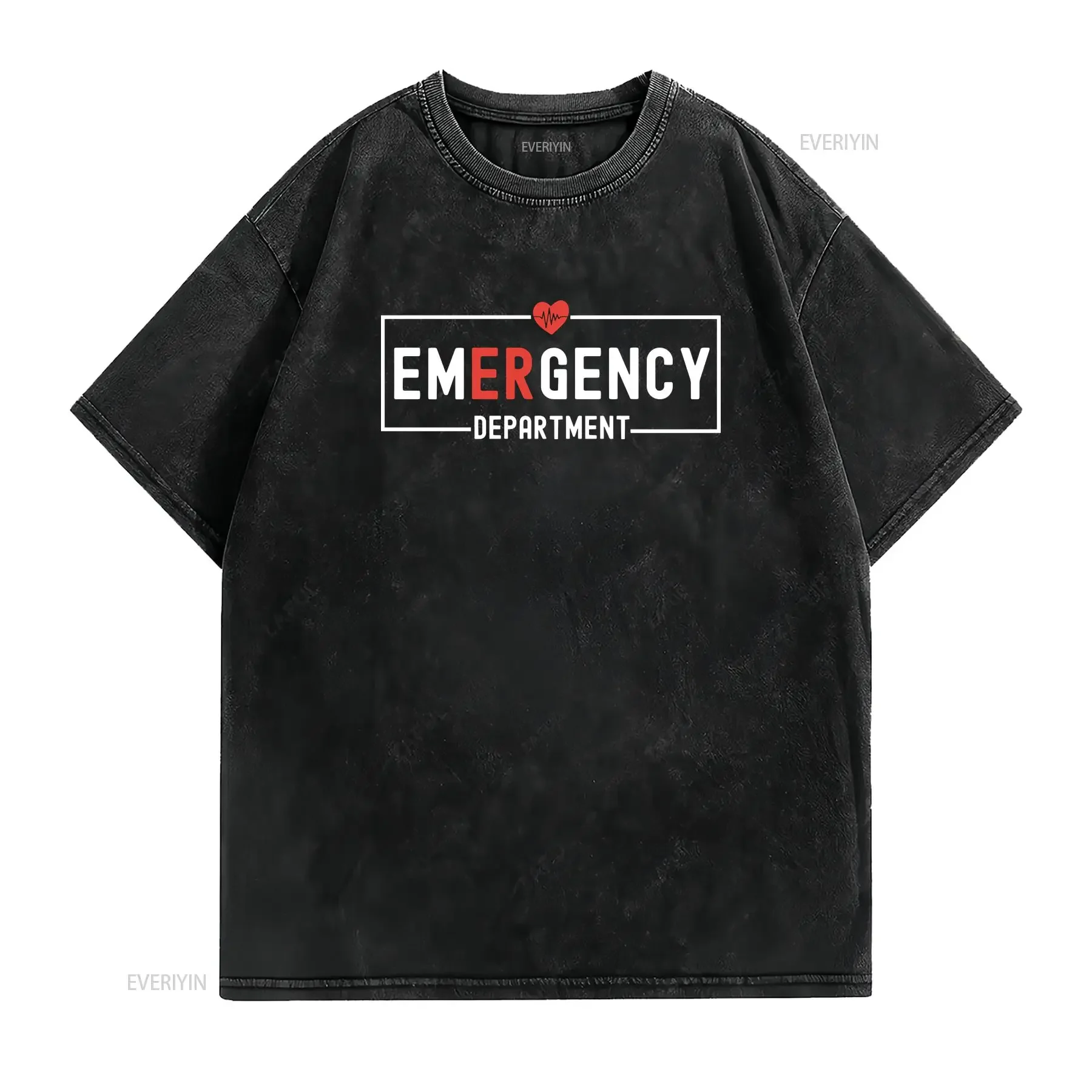 Emergency DepartmenT T Shirt ER Nurse New Registered Nursing vintage Washed fashion streetwear Casual Comfortable Versatile