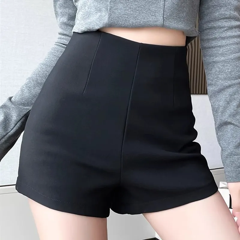 Pantalones ajustados de cintura alta para mujer, pantalón informal, versátil, sin marca, 00%, otro Material, invierno, 202