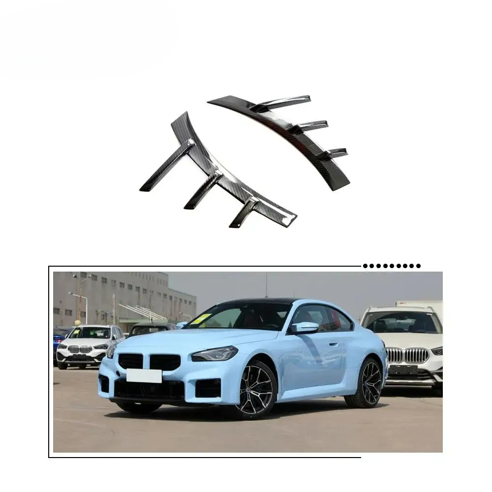 Dry Carbon Fiber Car Front Wheel Eyebrow Arch Trim Lips Fender Flares Protector for BMW G87 M2 2022-2023