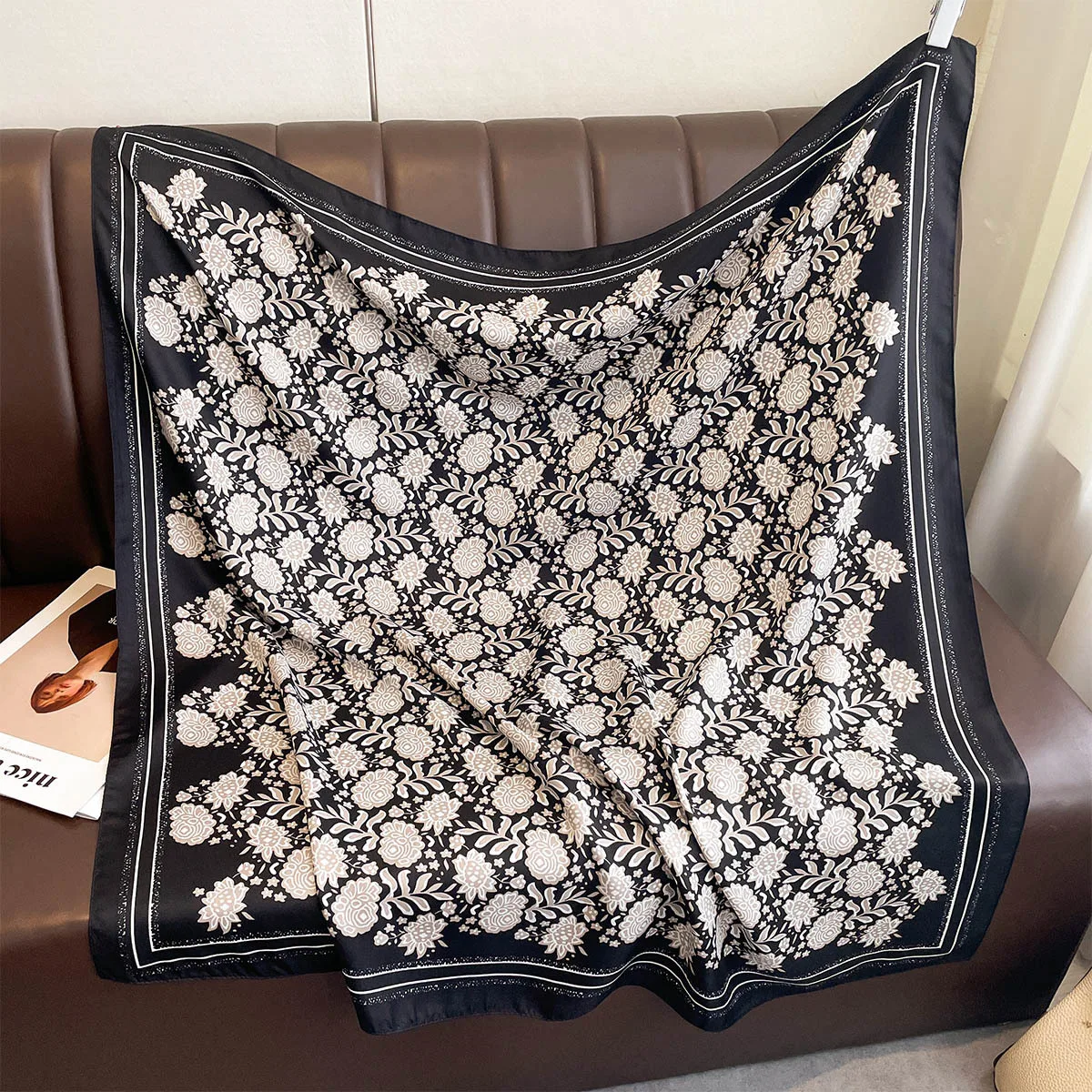 

Design Twill Silk Square Scarf Women Luxury Brand Hijab Scarves Headband Foulard Ladies Shawl Wrap Echarpe Foulard Bandana 2025