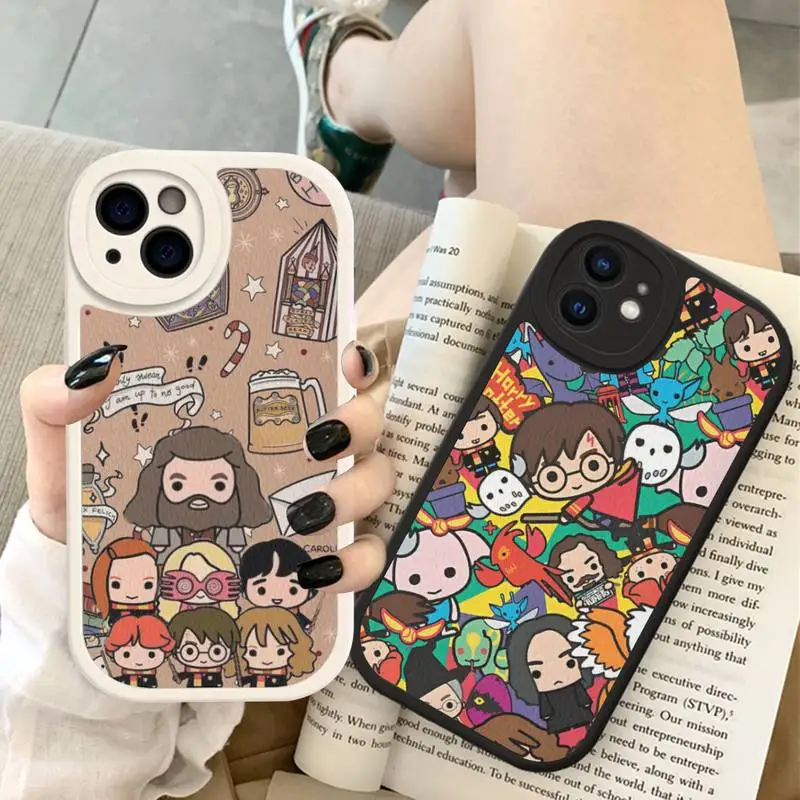 Art Ring P-Potters Wand Phone Case Hard Leather For iPhone 14 13 12 Mini 11 14 Pro Max Xs X Xr 7 8 Plus