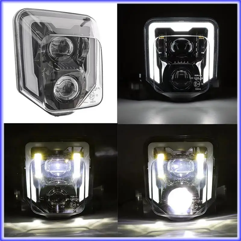

A82E-Motorcycle Headlight For 125 250 300 501 701 250I 300I FE250 FE350 Dirt Bike Enduro LED Light Head Light Lamp Par