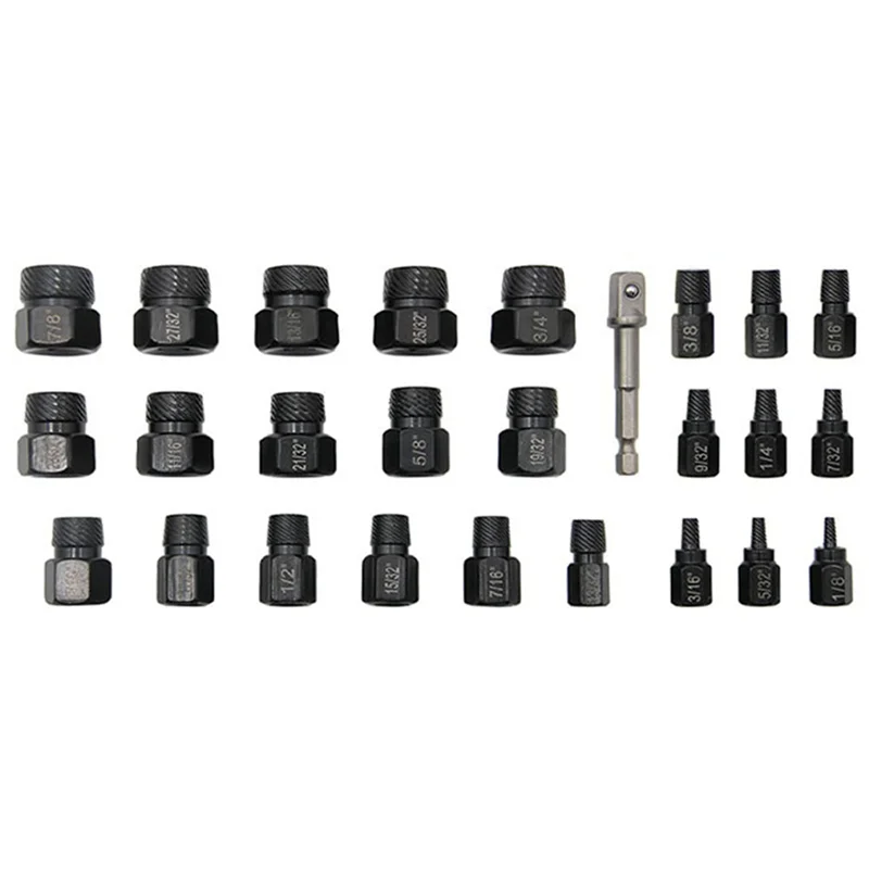 oltre-26-pieces-outils-de-retrait-de-vis-cassees-extracteur-de-boulon-noir-et-argent-pour-extracteur-de-vis