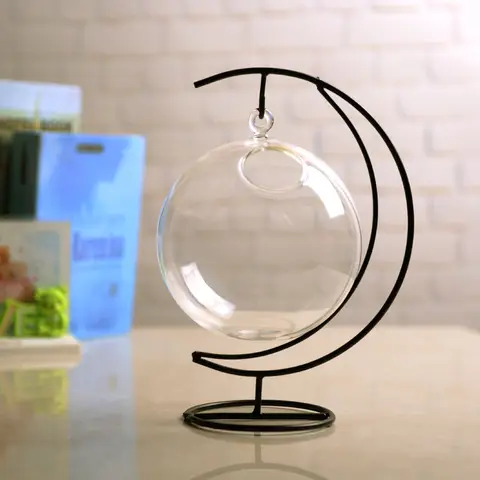 Kreativ Mini Klarglas Akvarium Guldfiskskål Hängande Hydroponisk Glasvaror Hängande Glasvas Klar Kreativ Hydroponisk 8 best sales miniakvarium - №1