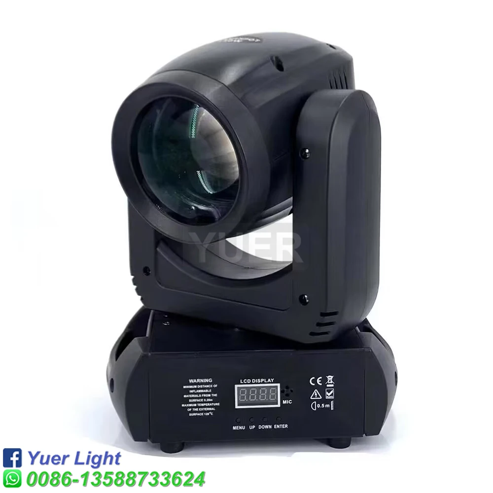 Imagem -02 - Mini Led Moving Head Light Feixe de Luz 18 Prismas Rotativas dj Dmx Stage Effect Disco dj Bar Clube de Casamento Yuer 150w Novo