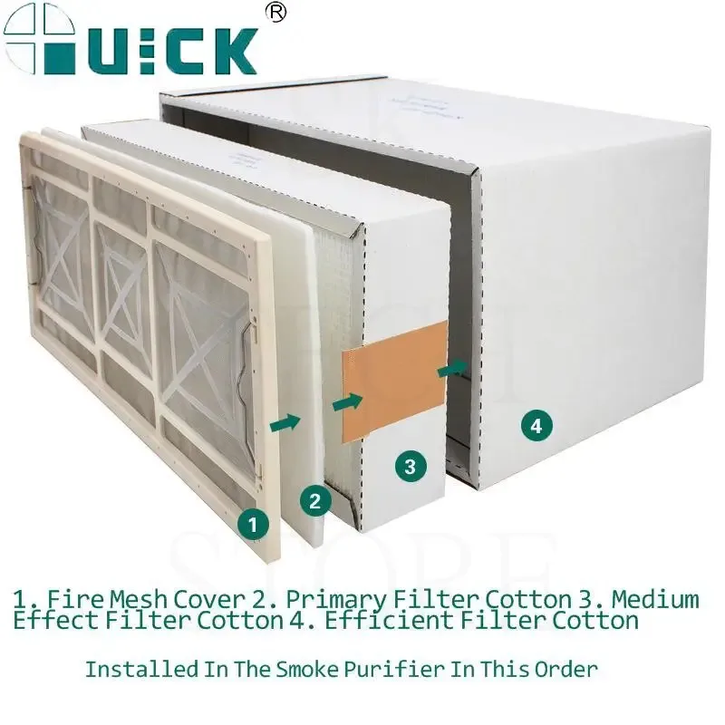 5Pcs Originele Quick 6601 6602 6301 Initiële Effect Rook Purifier Initiële Effect Filter Katoen Initiële Effect Roken Instrument