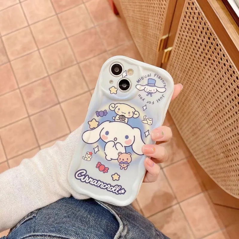 

Cinnamoroll Anime Kawaii MINISO Ins iphone Case Cute Cartoon PomPomPurin Apple 15pro Max Phone Case Cover Gifts for Kids