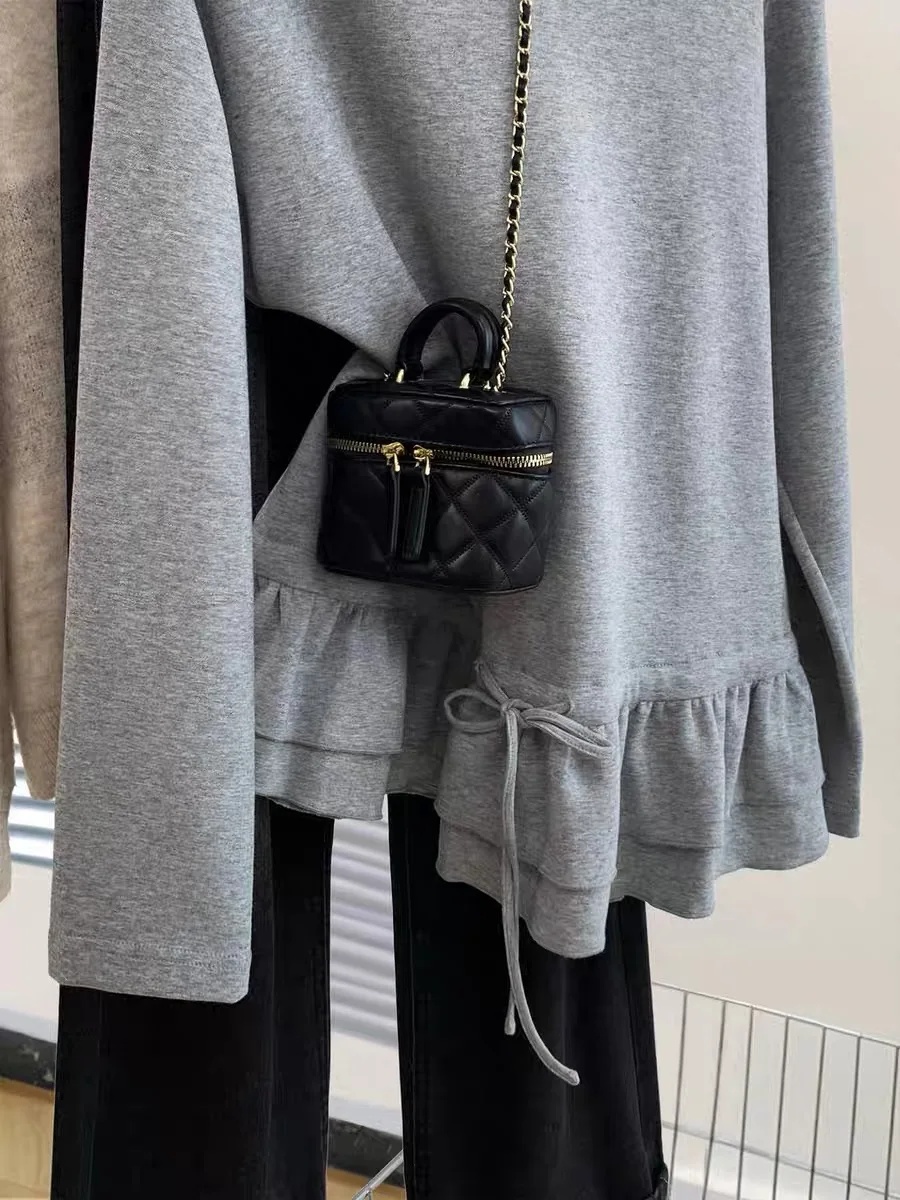 plus Size 300 Pou Women's T-irt Dstring Waist Long Sve Spring Autumn High Sensation Match All pes of Clothes