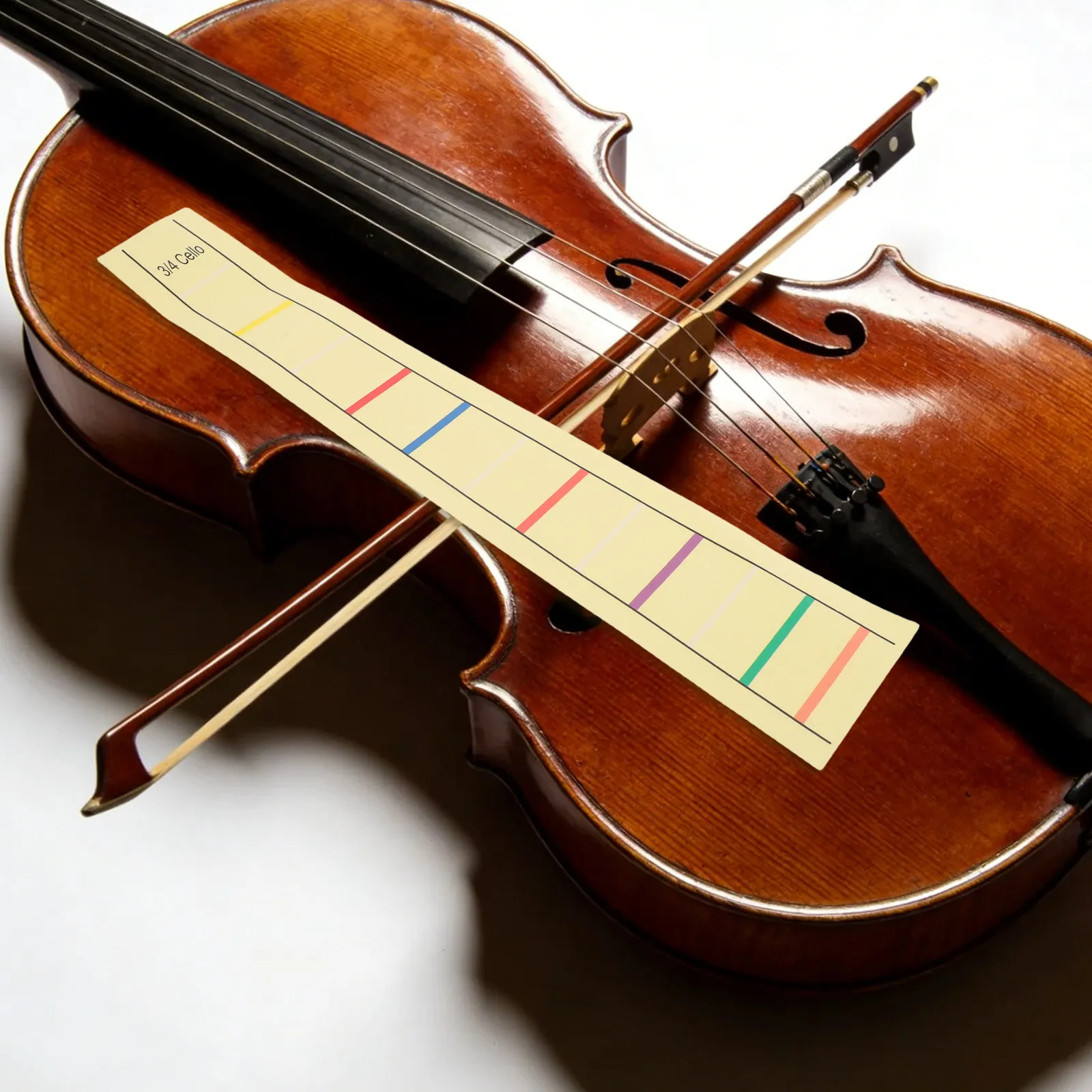 2Pcs Cello Note Stickers Removable Finger Guide Labels for Beginners Accurate Intonation Learning Aid Essential Cello