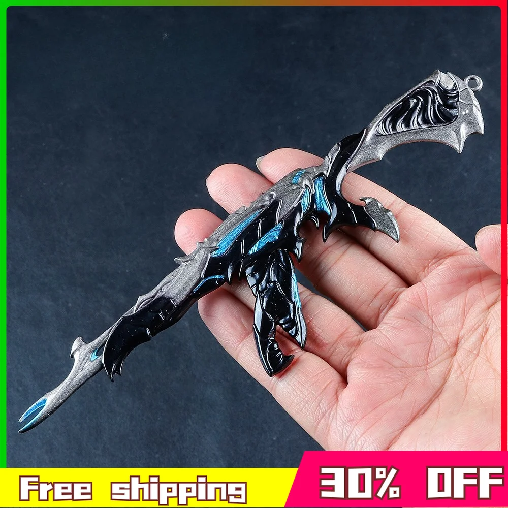 In Stock 17cm VALORANT Vandal Fury Flame‌ Game Peripherals Keychain Metal Model Sword Props Desktop Decoration Birthday Gift Toy