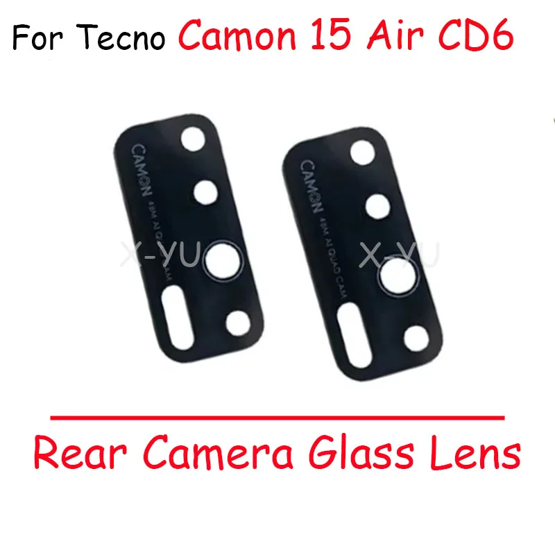 For Tecno Camon 12 15 16 17 18 Air Pro S Premie CC7S CG6 CG7 CG8 CD6 CD7 CD8 CE7 CE9 CH6 CC9 Rear Back Camera Glass Lens Cover