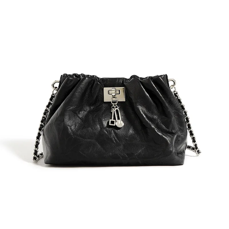 

Роскошная сумка-облако с цепочкой, сумка-тоут из натуральной кожи, женская винтажная брендовая маленькая сумка на плечо из мягкой яловой кожи, мода 2023