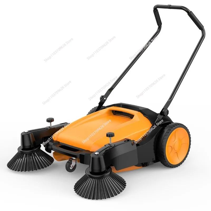 Twin Walk-Behind Outdoor Hand Push Floor Sweeper