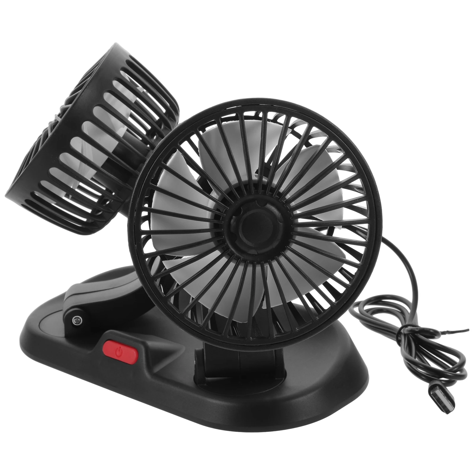

Double Headed Small Cooling Auto Fans Dashboard Portable Car Fans That Blow Cold Air USB Mini Fan For Car Truck Vehicle Cooling