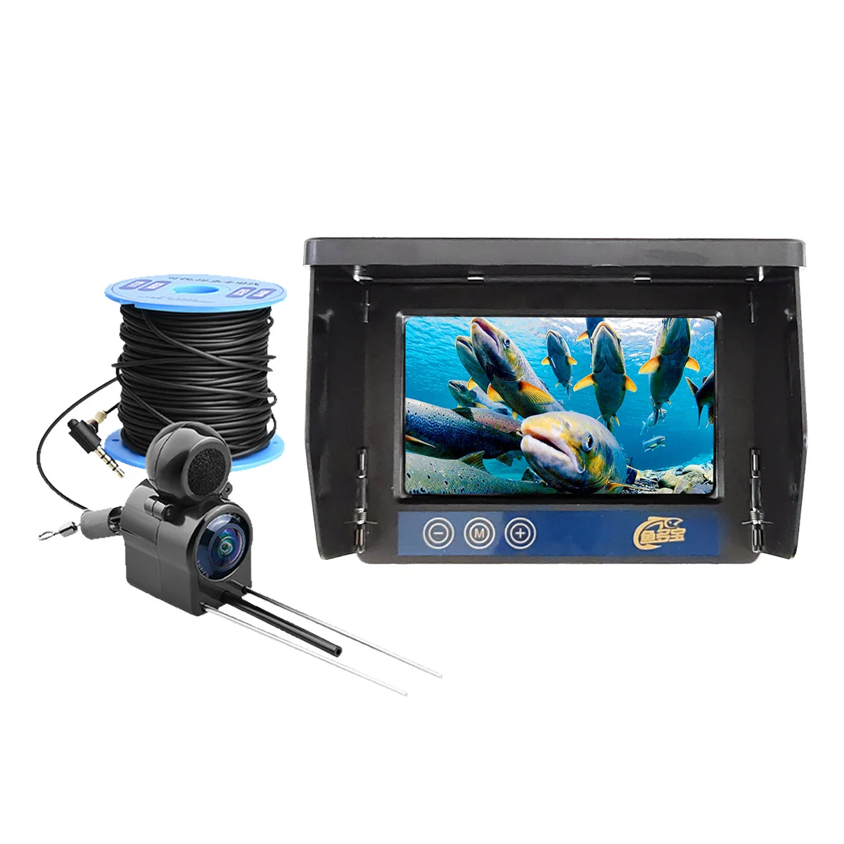 

FOR Visual fish finder, fully waterproof display screen, temperature-sensing deep underwater camera, ultra-clear day and night