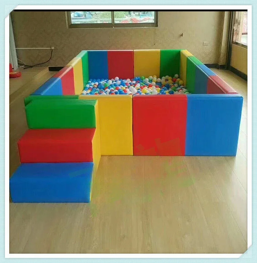 Early childhood education parent-child garden ocean ball pool soft sand pool soft ball pool children's fence soft rectangular