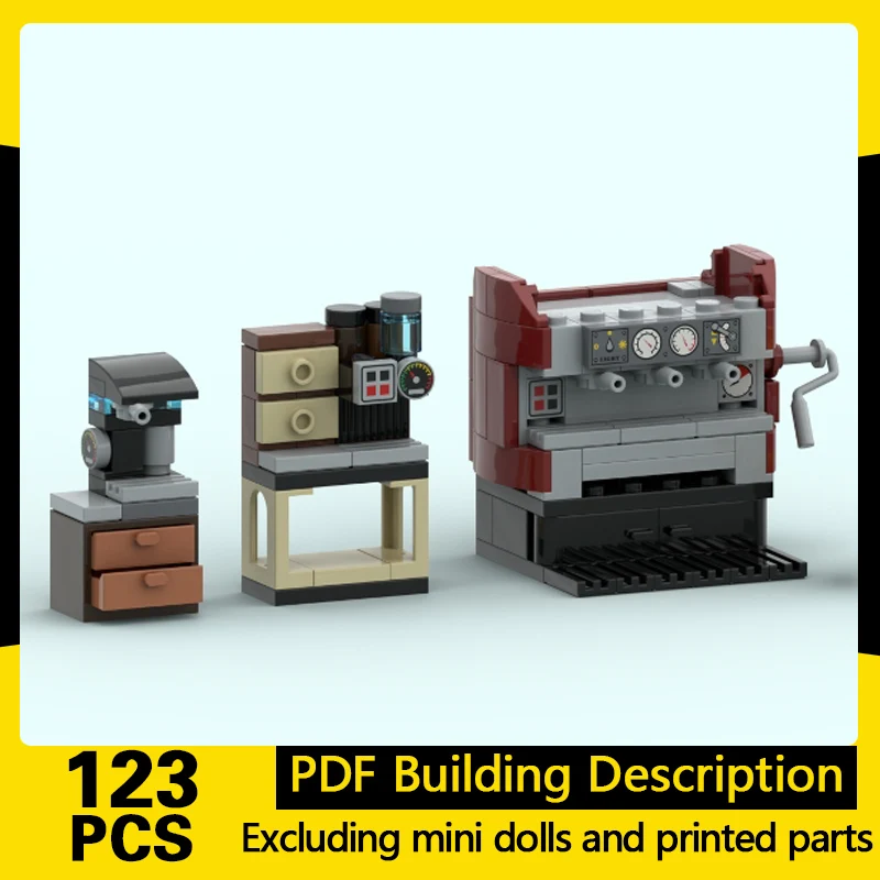 

City Street View Model MOC Building Bricks Coffee Stations Modular Technology Gifts Holiday Assemble Children Toys Suit