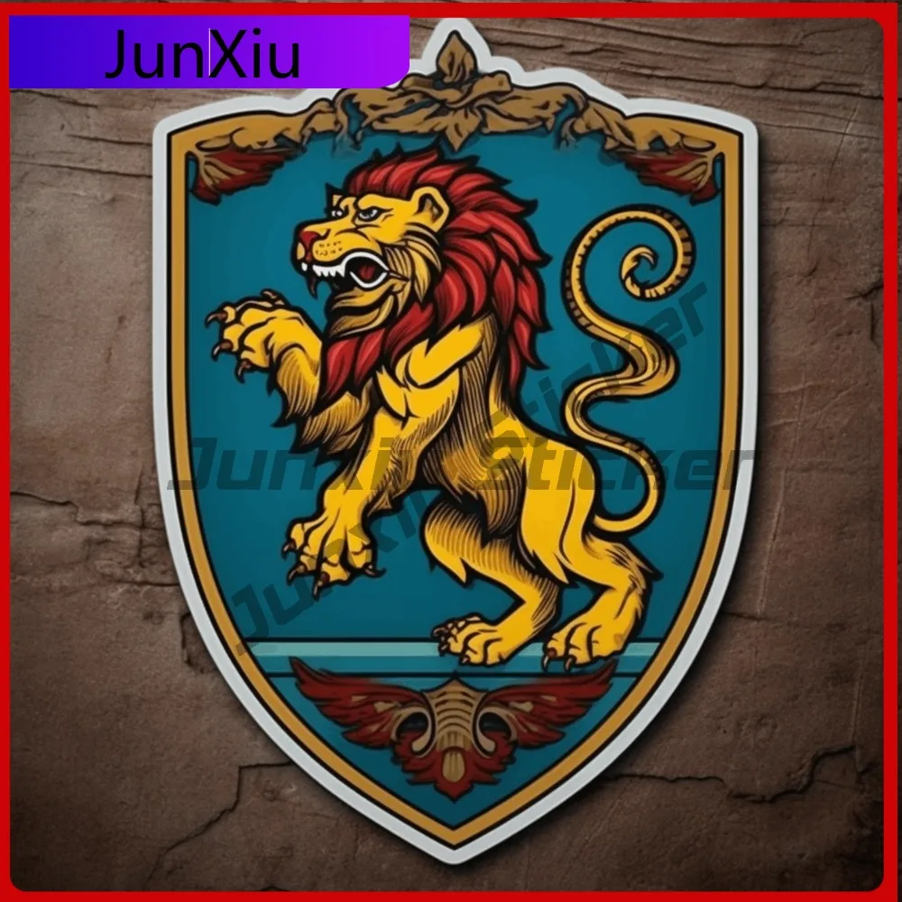 

Roaring Lion Crest Sticker Decal for Truck Anime Waterproof Vinyl Decoration Car Laptop Window Bumper