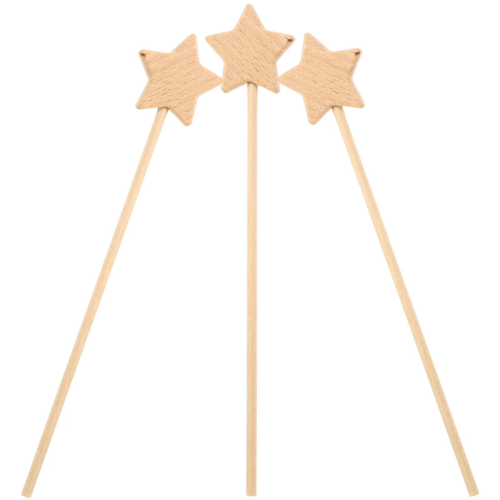 3 قطعة غير مصبوغ الجنية الصولجانات الخشبية لتقوم بها بنفسك مجموعات للأطفال اللعب الإبداعي وعروض المسرح الجنية عصا نجمة الاطفال الأداء الدعائم