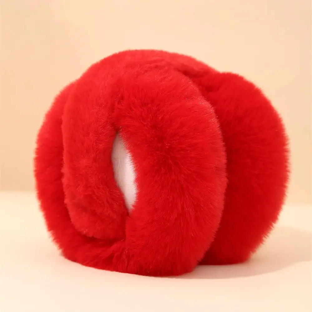 Chifres de natal dobráveis earmuffs inverno proteção contra vento e frio aquecedor de orelha cheio de veludo vermelho bonito estudante earflap presente de natal