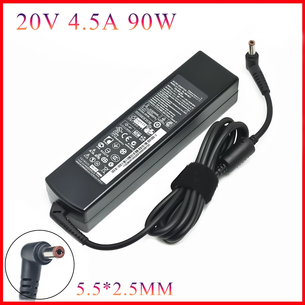 20V 4.5A 90W 5.5*2.5MM Laptop Charger For Lenovo B460 C510 G480 U550 V470 K47G Z460 G360 G450 G455 G580 Adapter Power Supply