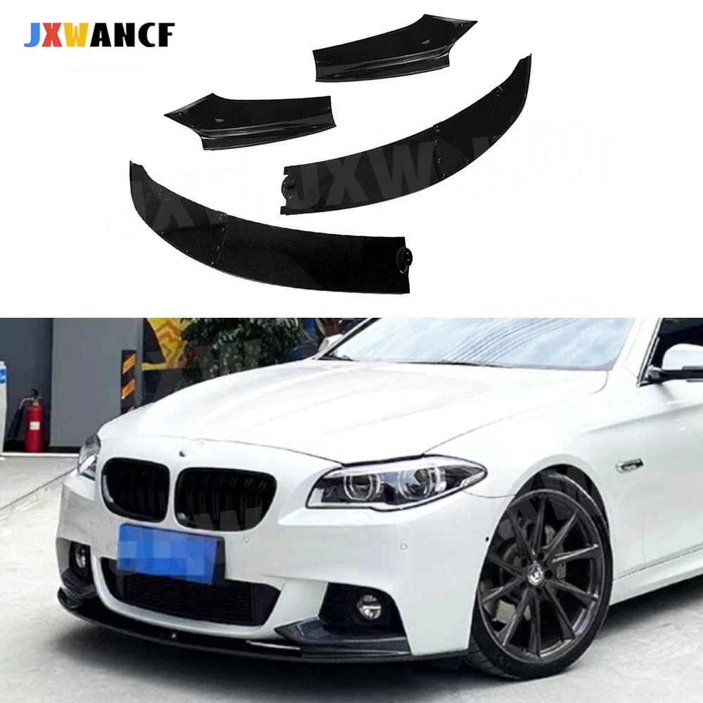 

JXWANCF ABS Front Bumper Spoiler Lip Bumper Splitters For BMW 5 Series F10 528i M Sport 2011-2016 Front Lip Splitter Spoiler