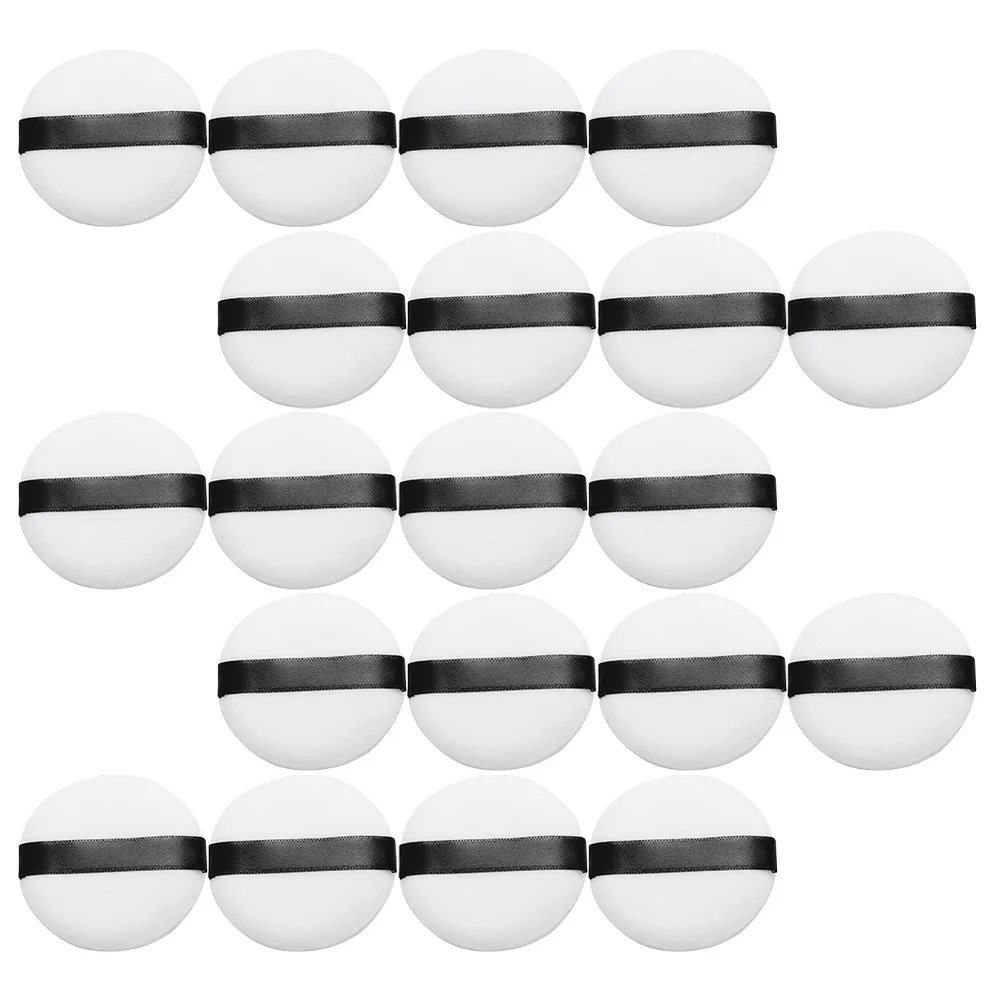 20 pièces maquillage visage cosmétiques bouffée doux confortable tampon de poudre libre fille outil applicateurs de maquillage
