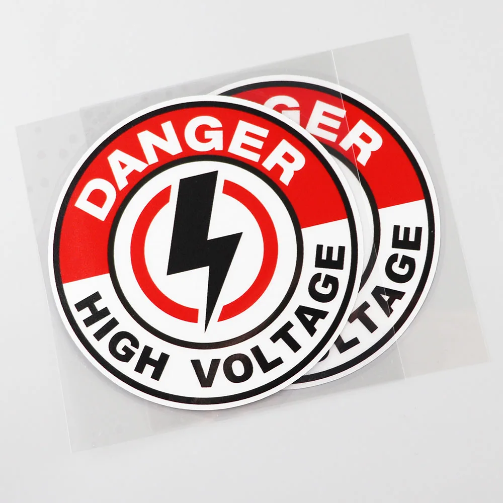 M518# Waterproof Danger High Voltage PVC Decal Car Stickers  Vinyl Decal Car Accessories Decor Pegatinas Para Coches