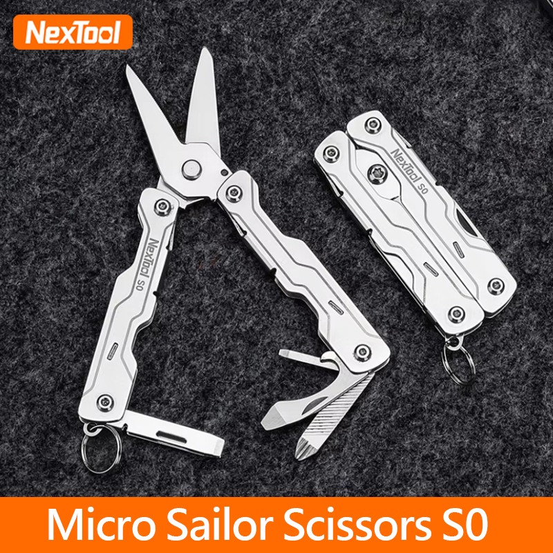  NexTool 8 In 1 Mini Sailor Scissors S0 Micro Multitools Screwdriver Scissors EDC Tools Portable Mini Pocket Folding Hand Tools 
